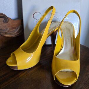 Jessica Simpson Yellow slingbacks